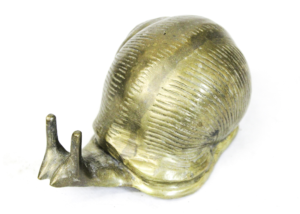 Trio of Vintage Decorative Brass Snails