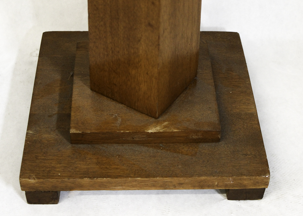 Arts and Crafts Oak Pedestal Plant Stand