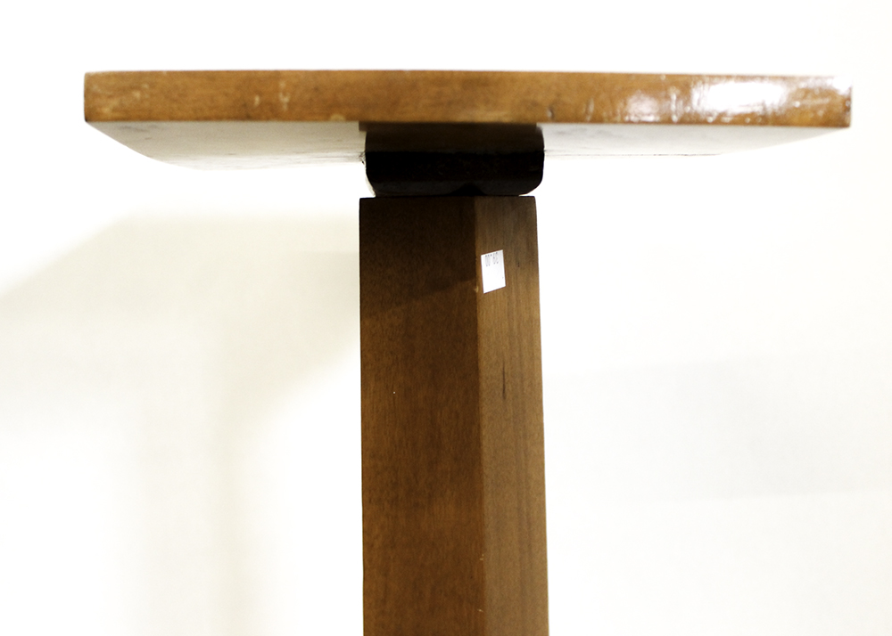 Arts and Crafts Oak Pedestal Plant Stand