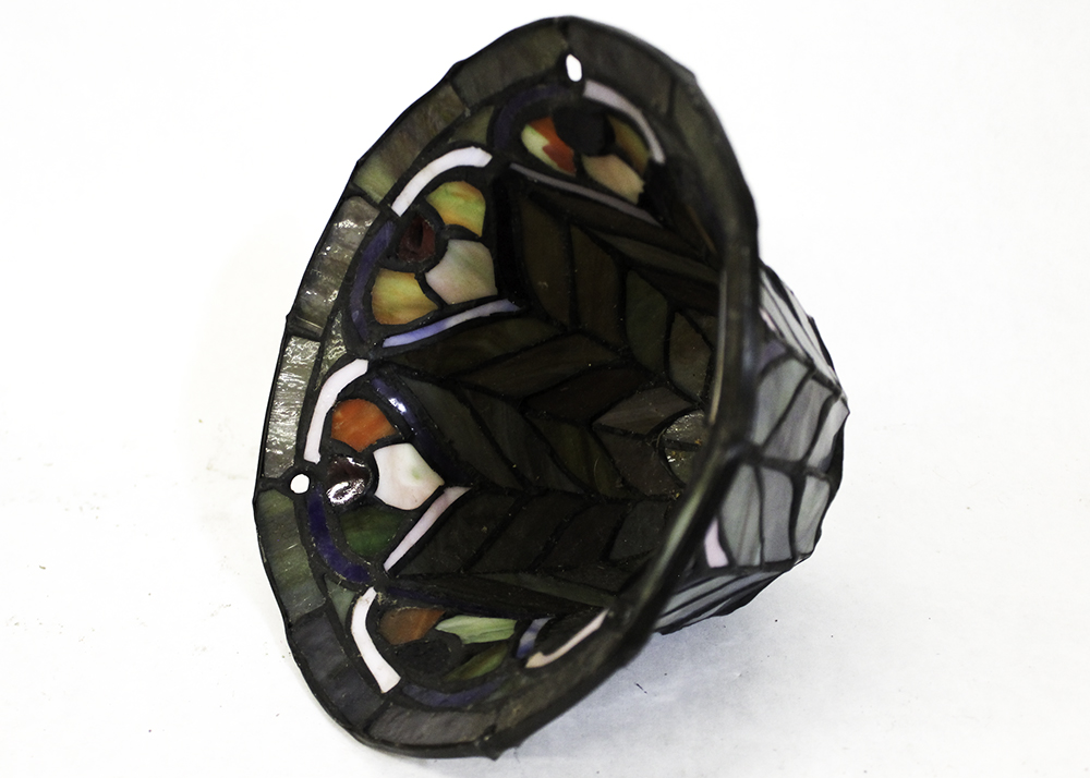 Mission Style Lead Glass Celling Mount Light Fixture