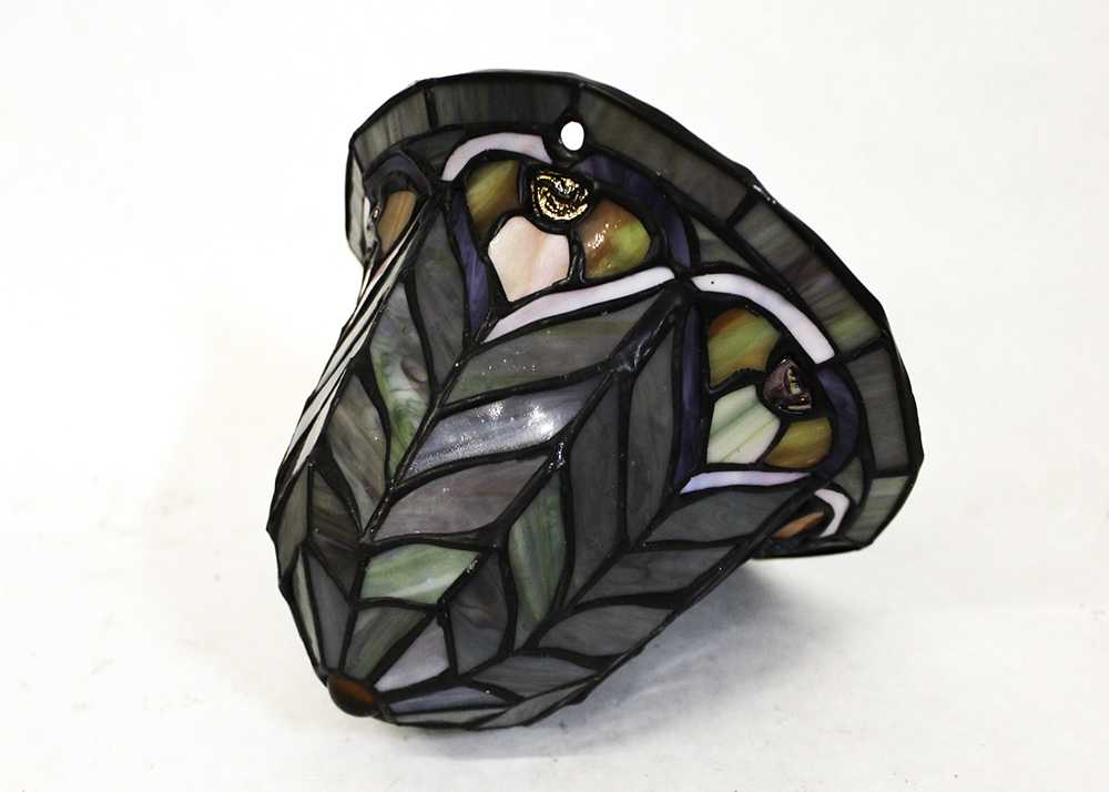 Mission Style Lead Glass Celling Mount Light Fixture