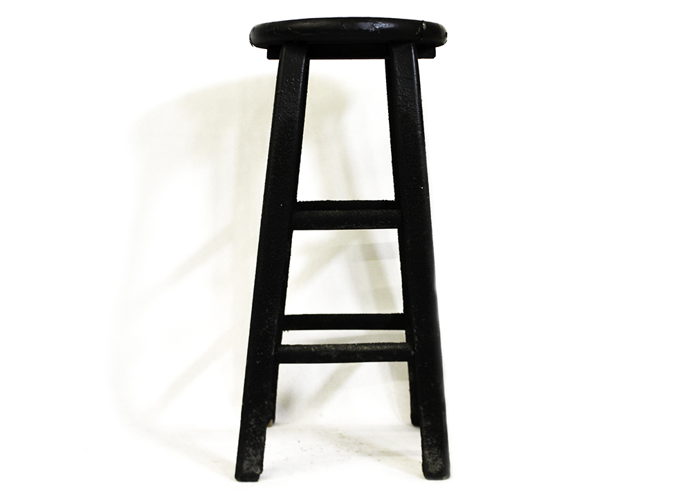 Pair of Industrial Style Wooden Stools