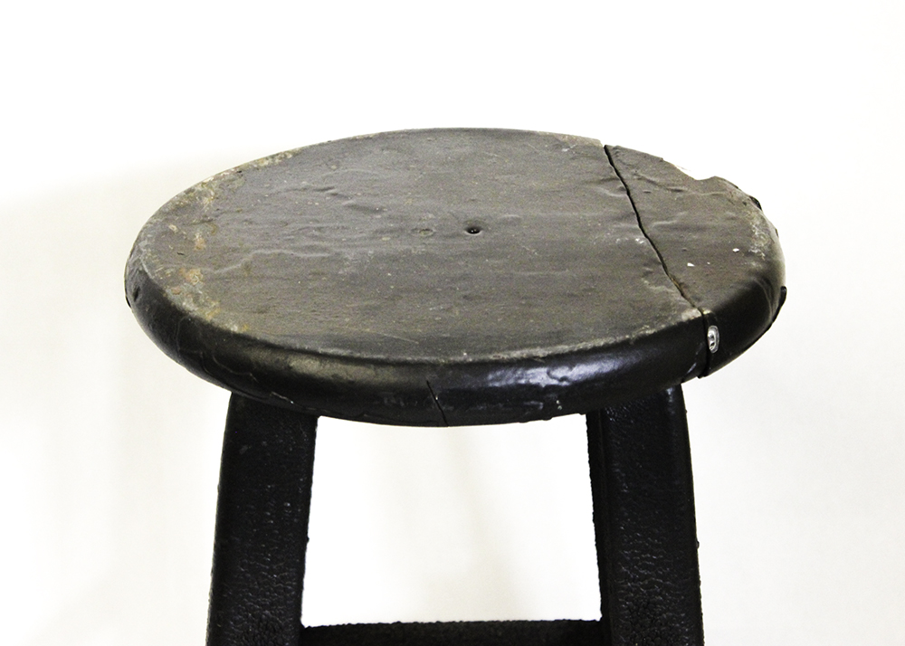 Pair of Industrial Style Wooden Stools