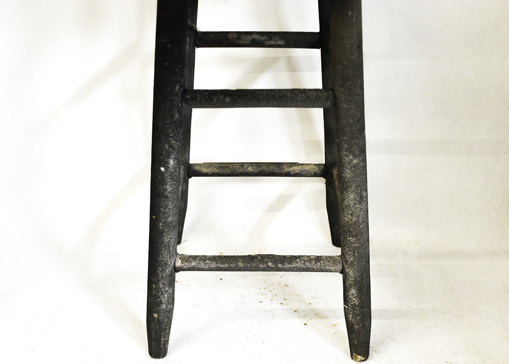 Pair of Industrial Style Wooden Stools
