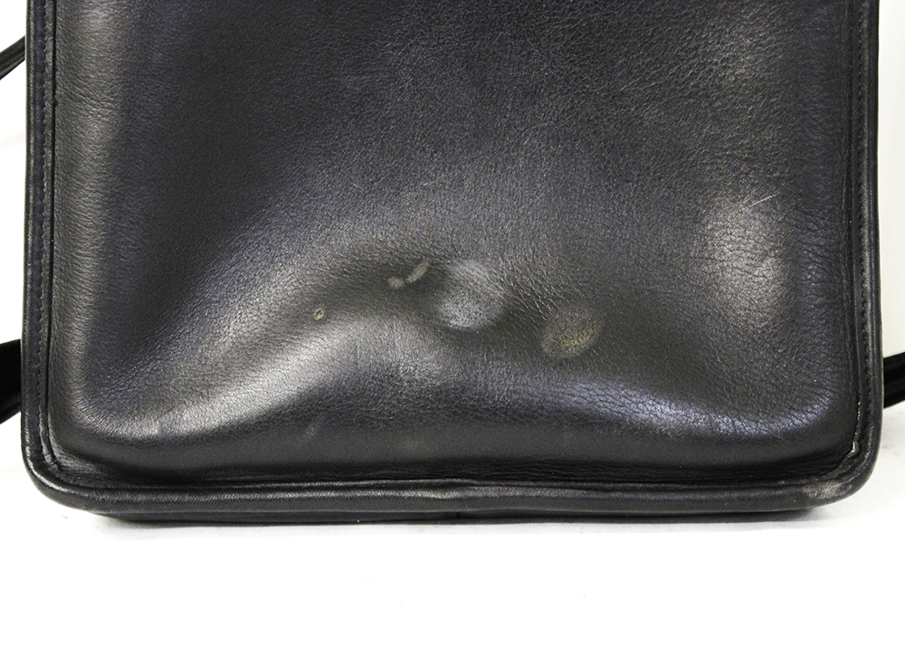 Vintage Black Leather Coach Crossbody Purse