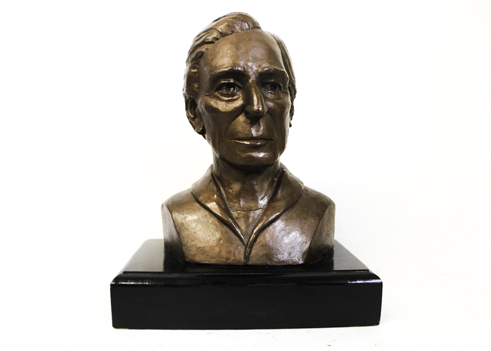 Bertrand Russell Sculptural Bust by Artist Lois Keener