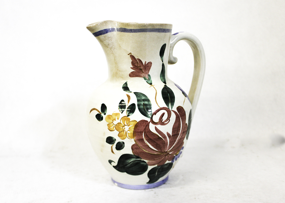 Pair of Artisan Made Pottery Pitchers Includes Redwing