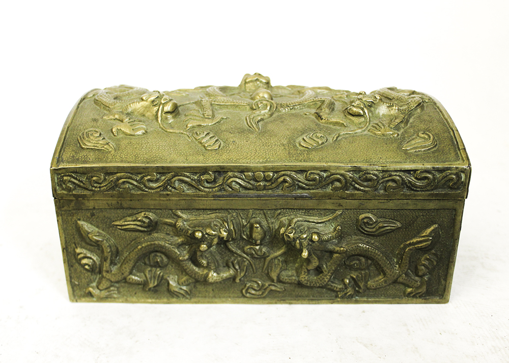 Early 20th Century Chinese Brass Humidor