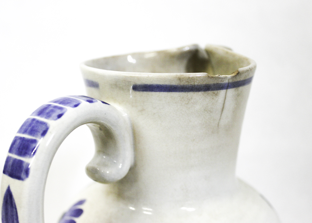 Pair of Artisan Made Pottery Pitchers Includes Redwing