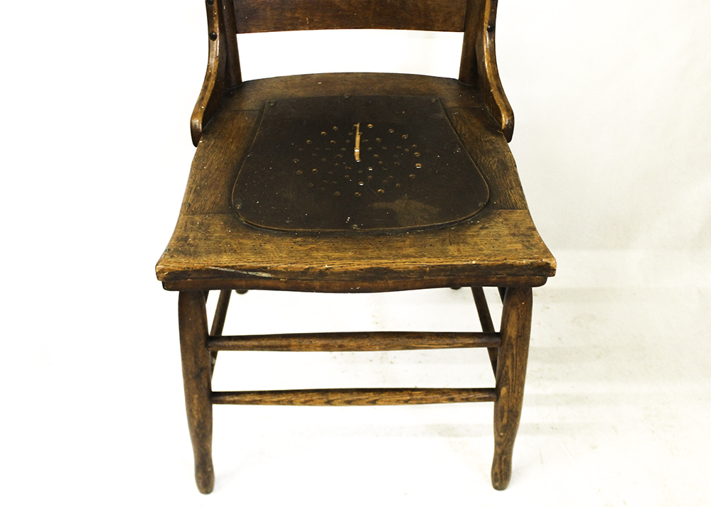 Pair of Antique Oak Press Back Chairs
