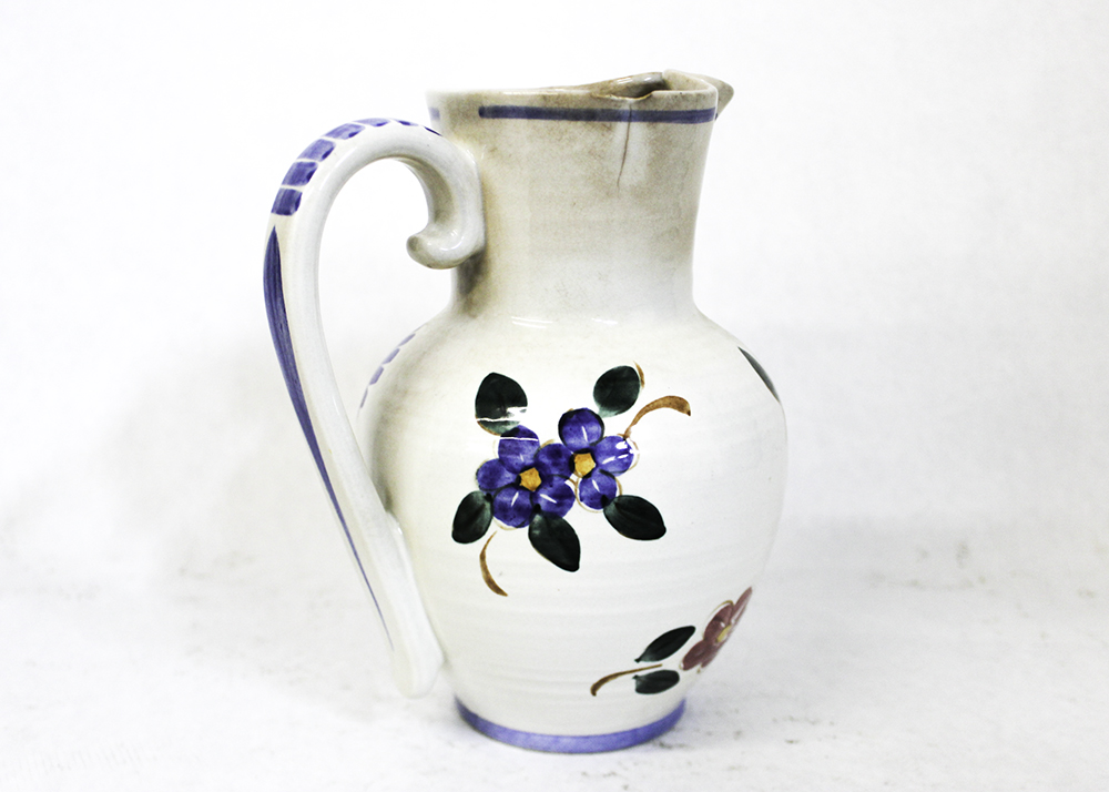 Pair of Artisan Made Pottery Pitchers Includes Redwing