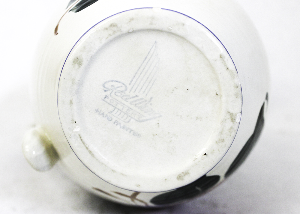 Pair of Artisan Made Pottery Pitchers Includes Redwing