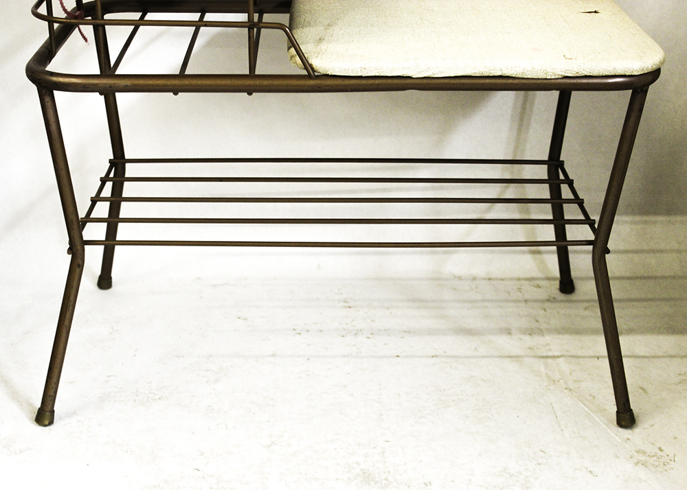 Mid Century Modern Gossip Bench