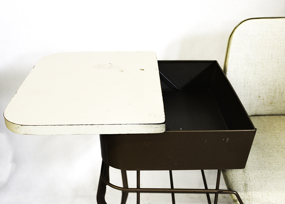 Mid Century Modern Gossip Bench