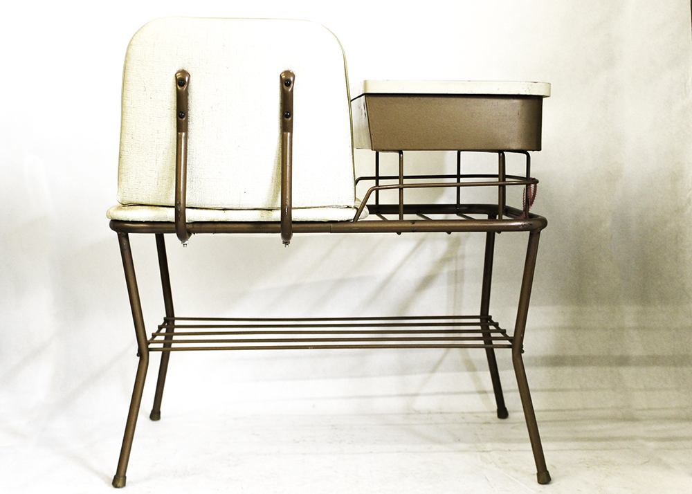 Mid Century Modern Gossip Bench