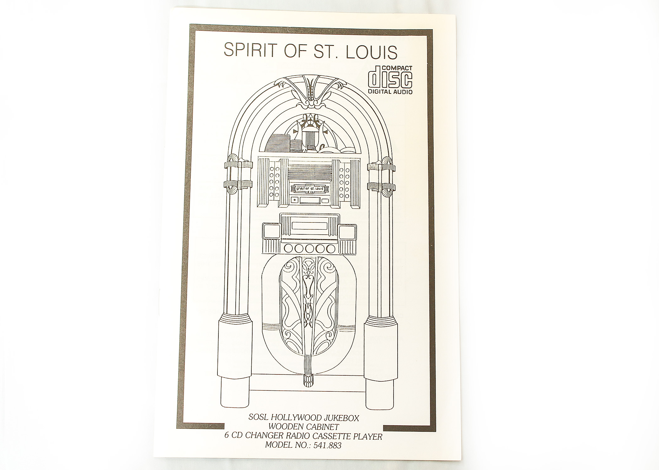 Spirit of St. Louis Jukebox Radio and 6 CD Player