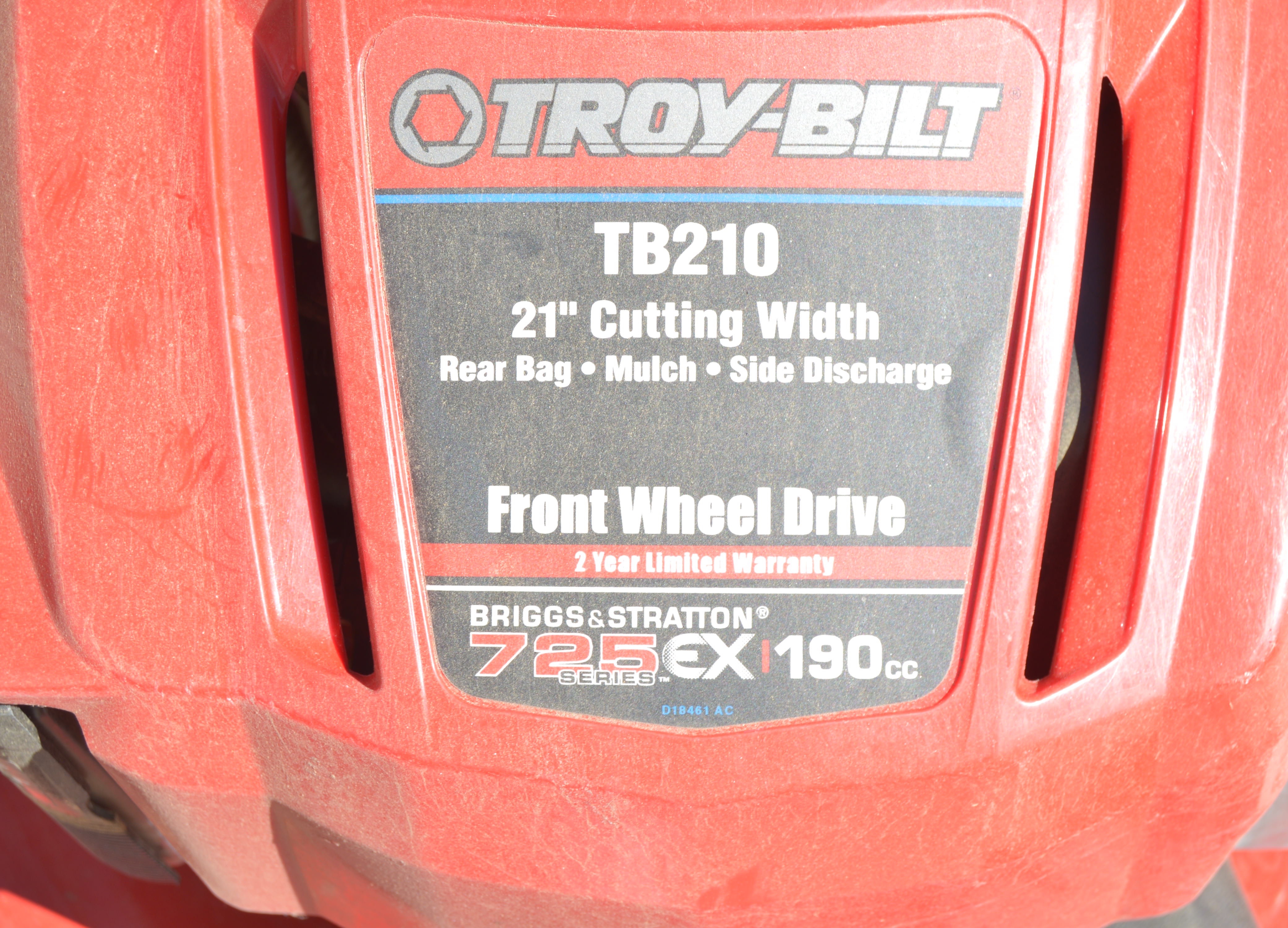 Troy Bilt Lawn Mower and Gas Cans