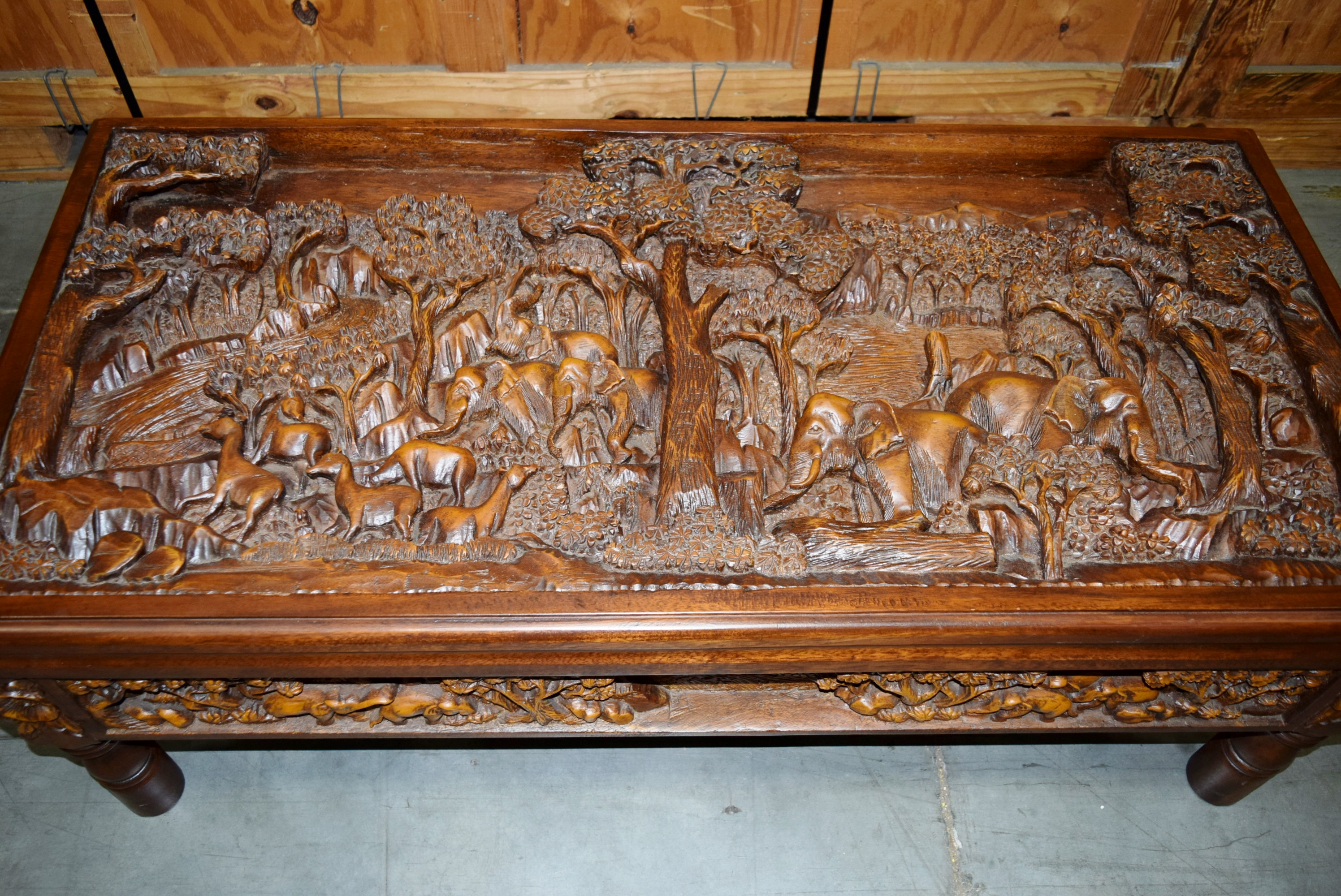 Thai Hand Carved Coffee Table