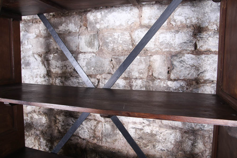 Rustic Wooden Shelf with Ladder