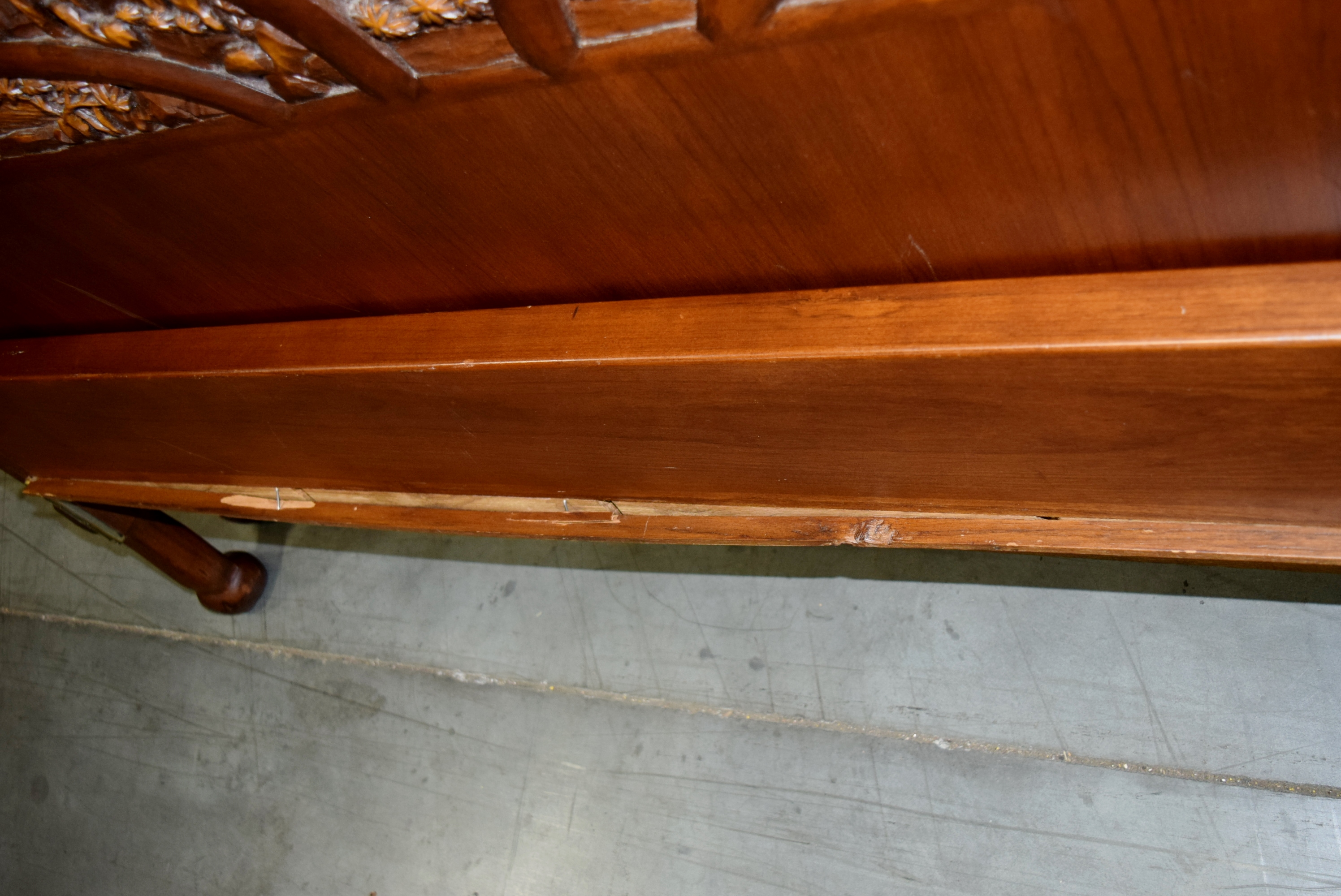 Hand Carved Vintage Bed Frame from Thailand