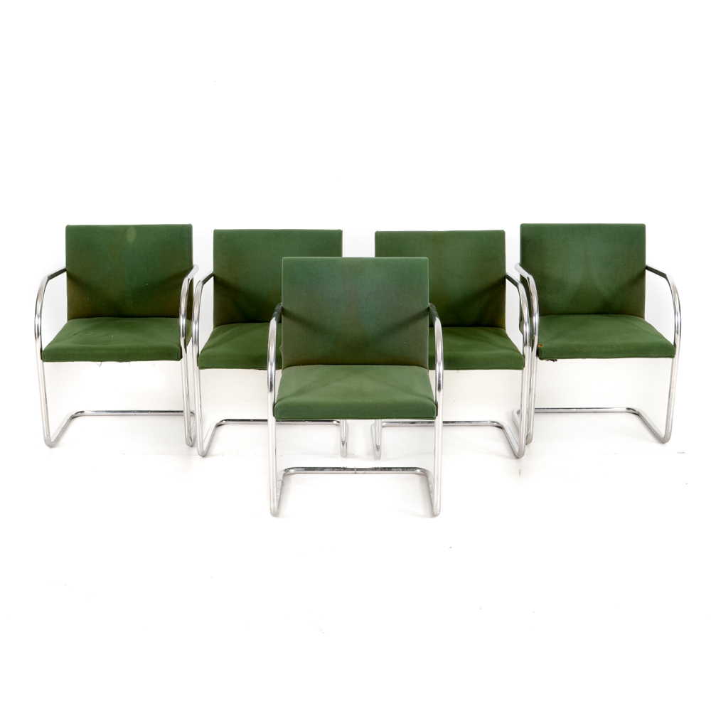Set of Five Knoll "Brno" Arm Chairs