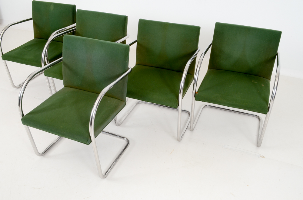 Set of Five Knoll "Brno" Arm Chairs