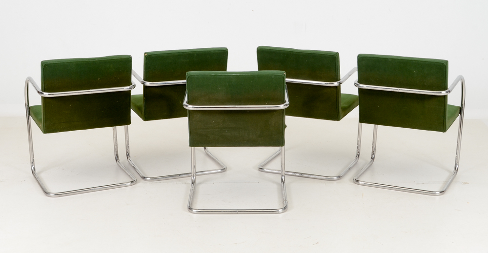 Set of Five Knoll "Brno" Arm Chairs