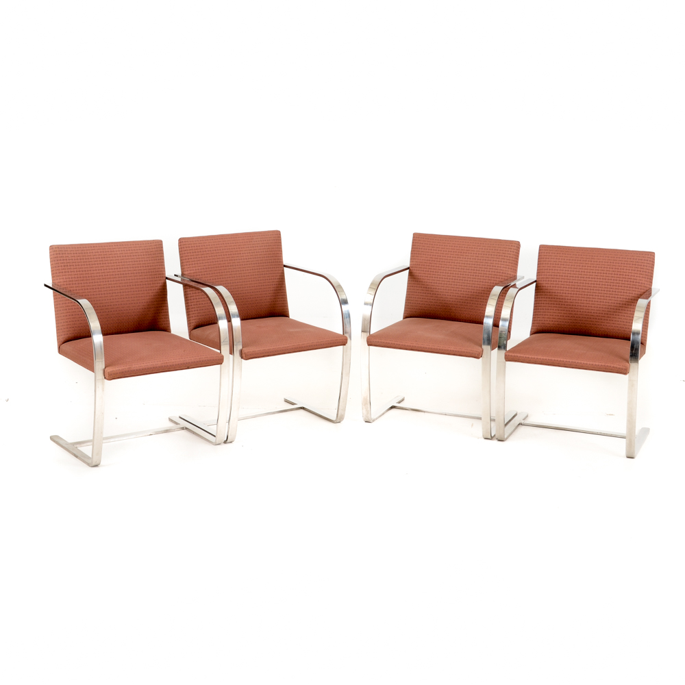 Set of Four Knoll "Brno" Arm Chairs