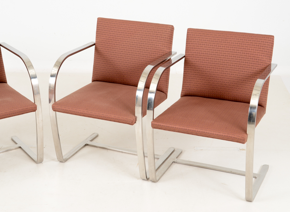 Set of Four Knoll "Brno" Arm Chairs