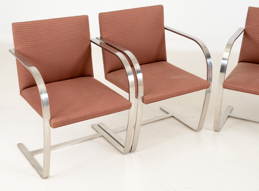 Set of Four Knoll "Brno" Arm Chairs