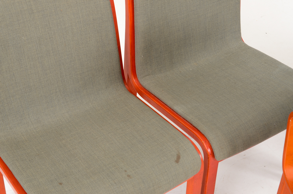 Set of Five Bill Stephens Knoll Dining Chairs Rare Finish