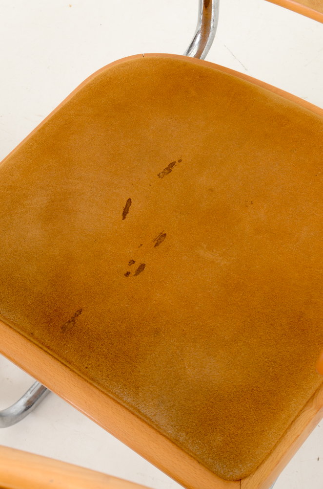 Set of Six Marcel Breuer "Cesca" Arm Chairs