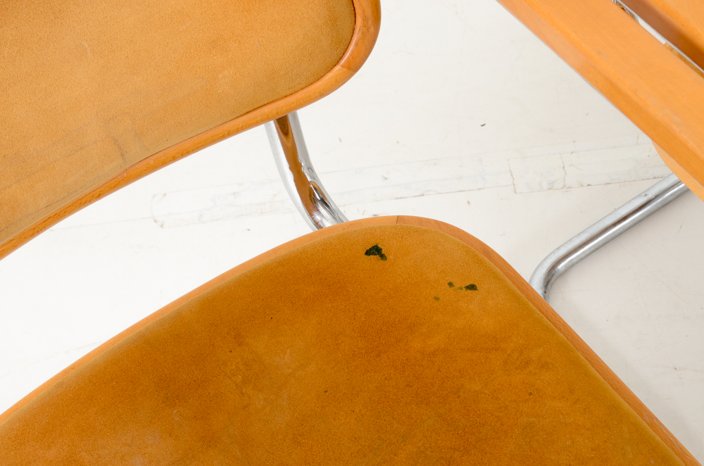 Set of Six Marcel Breuer "Cesca" Arm Chairs