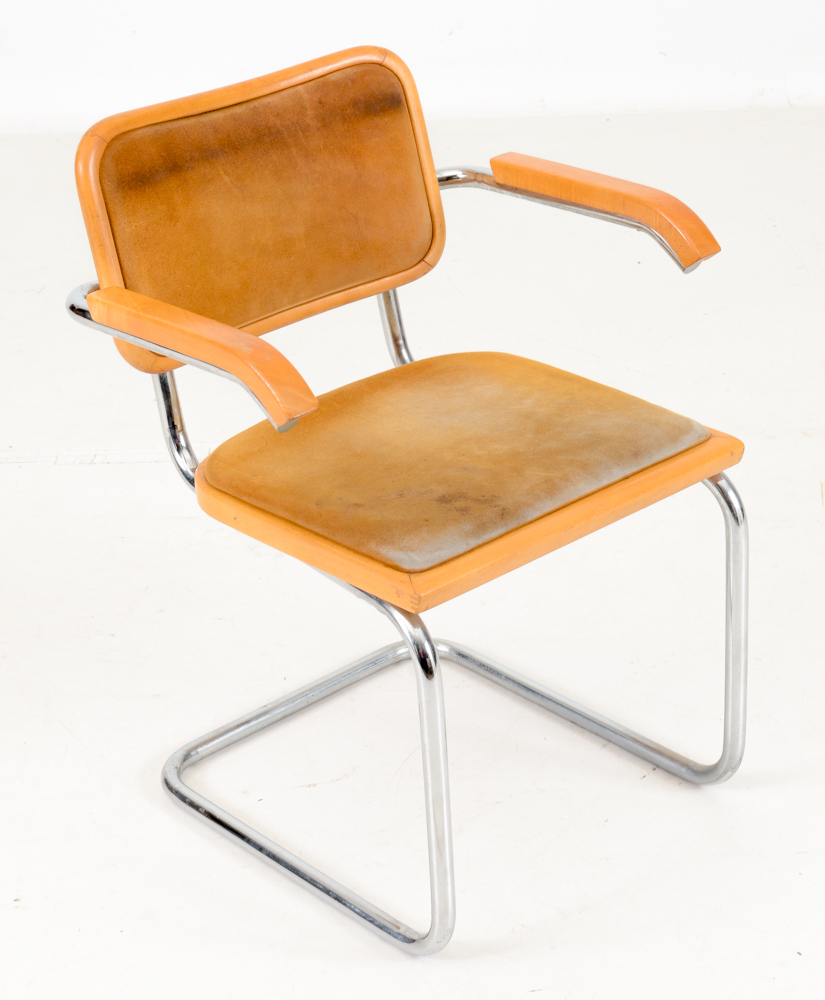 Set of Six Marcel Breuer "Cesca" Arm Chairs