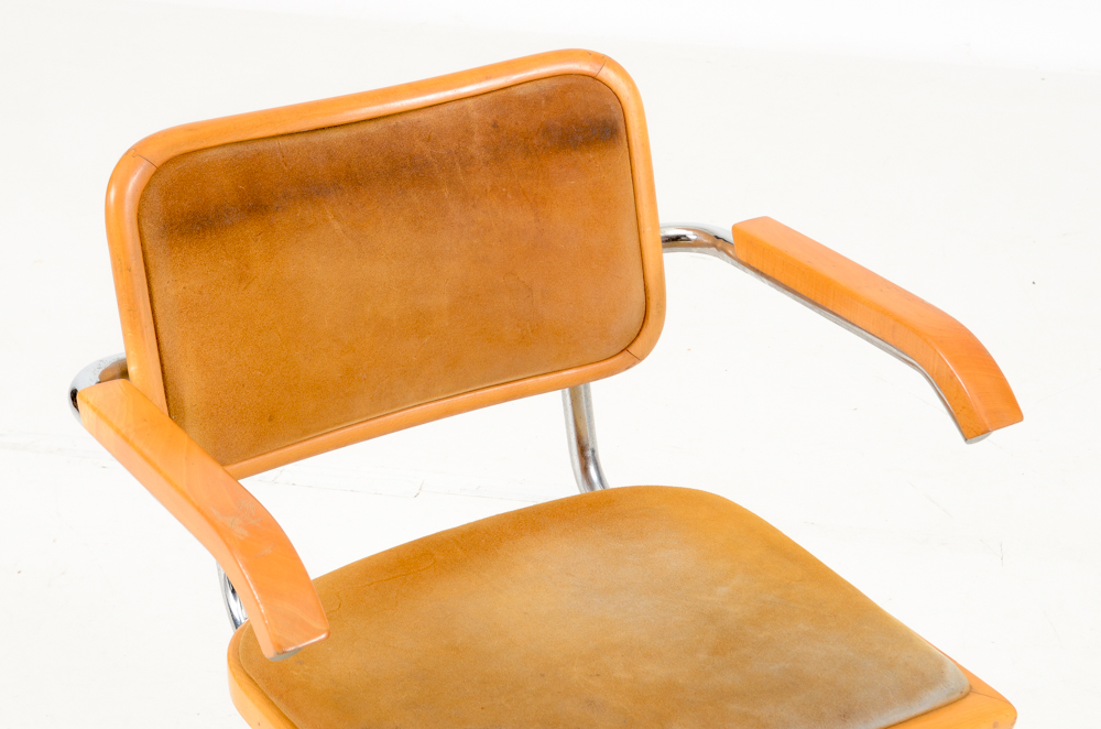 Set of Six Marcel Breuer "Cesca" Arm Chairs