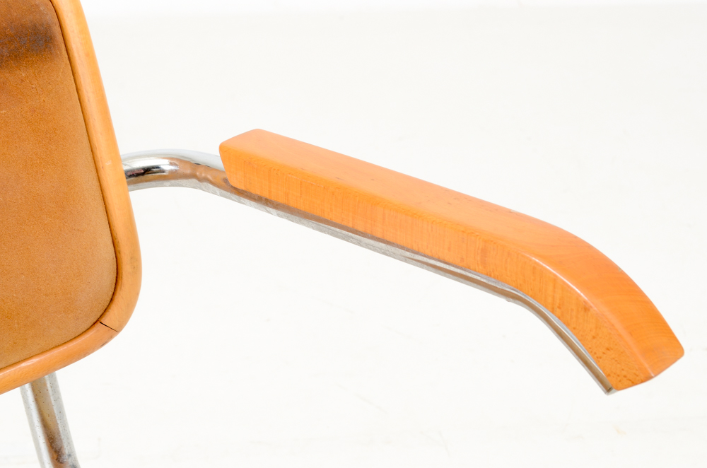 Set of Six Marcel Breuer "Cesca" Arm Chairs