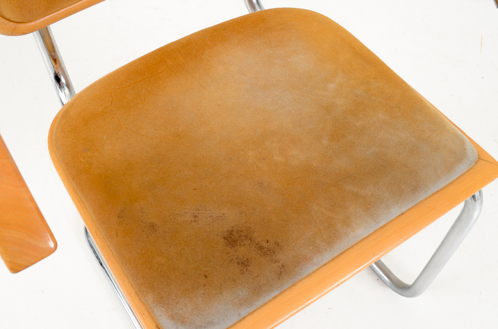 Set of Six Marcel Breuer "Cesca" Arm Chairs