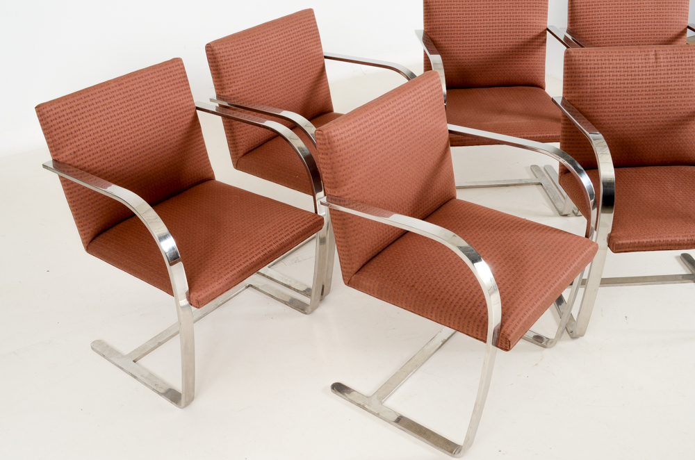 Set of Six Knoll "Brno" Armchairs