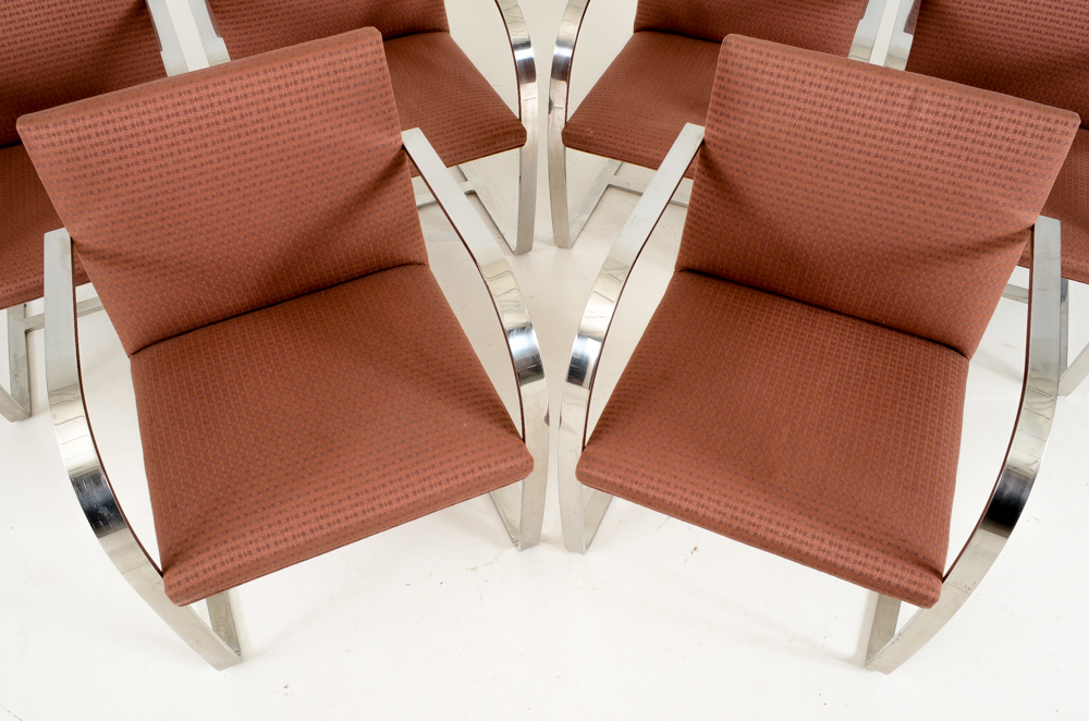 Set of Six Knoll "Brno" Armchairs