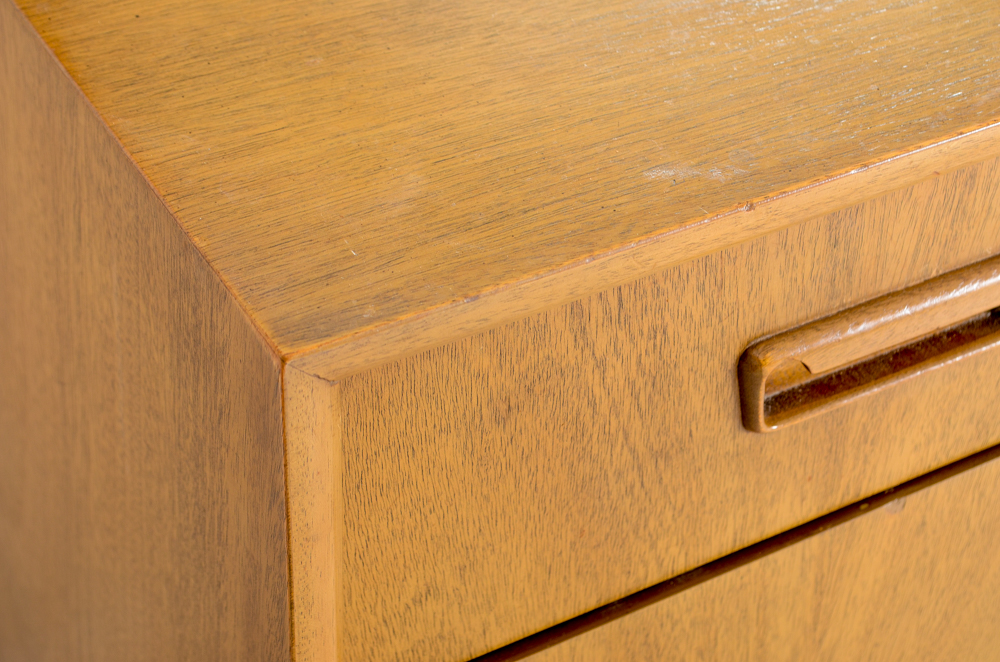 American of Martinsville Modernist Dresser with Mirror