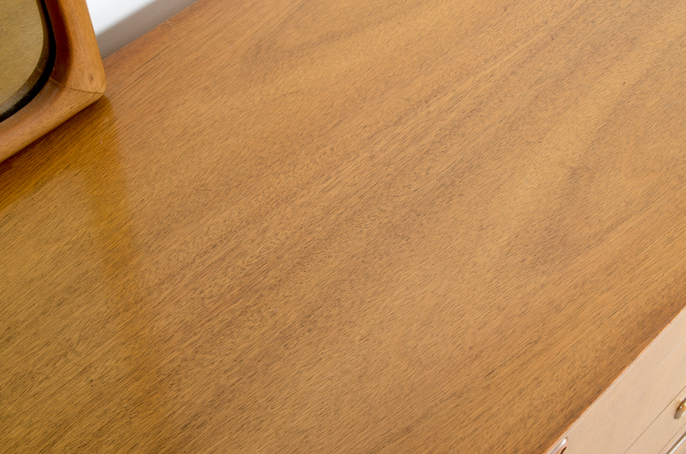 American of Martinsville Modernist Dresser with Mirror