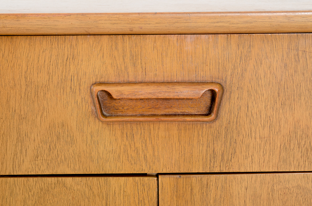 American of Martinsville Modernist Dresser with Mirror