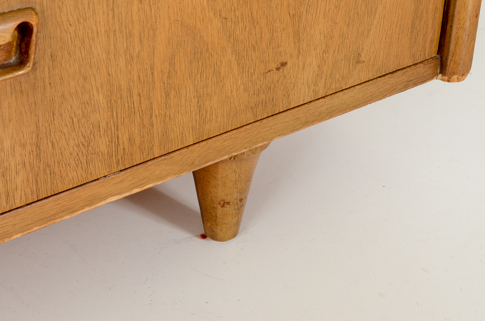 American of Martinsville Modernist Dresser with Mirror