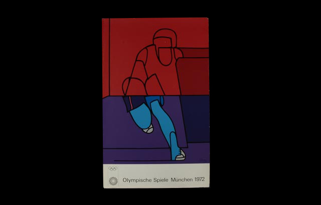 Valerio Adami 1972 Munich Olympics Poster