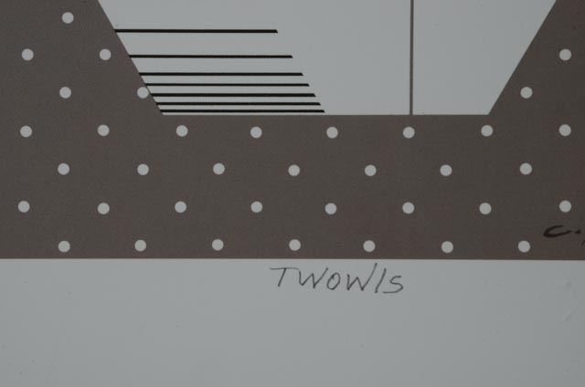 Charley Harper Posthumous Offset Lithograph "Twowls"