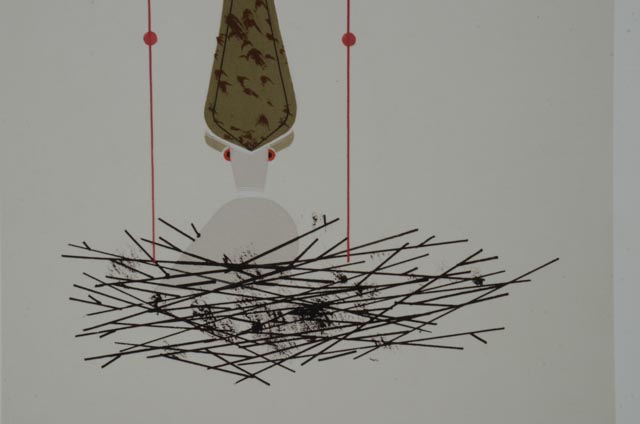 Charley Harper Posthumous Offset Lithograph "Spoon-fed"