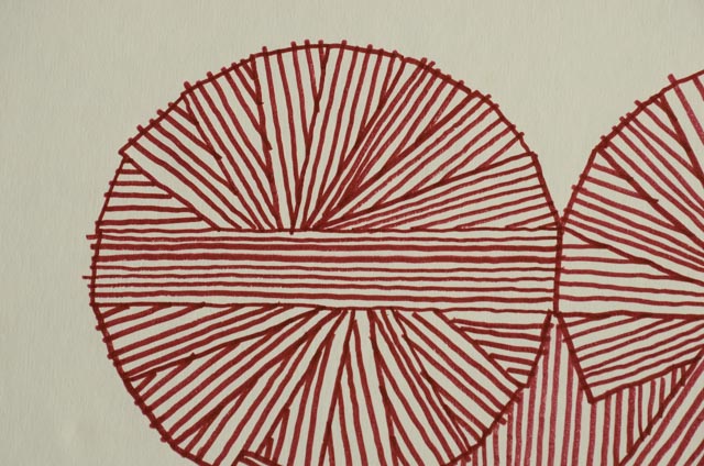 Margaret Wenstrup Original Red Abstract Marker Drawing
