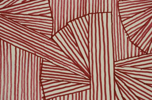 Margaret Wenstrup Original Red Abstract Marker Drawing