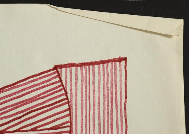 Margaret Wenstrup Original Red Abstract Marker Drawing