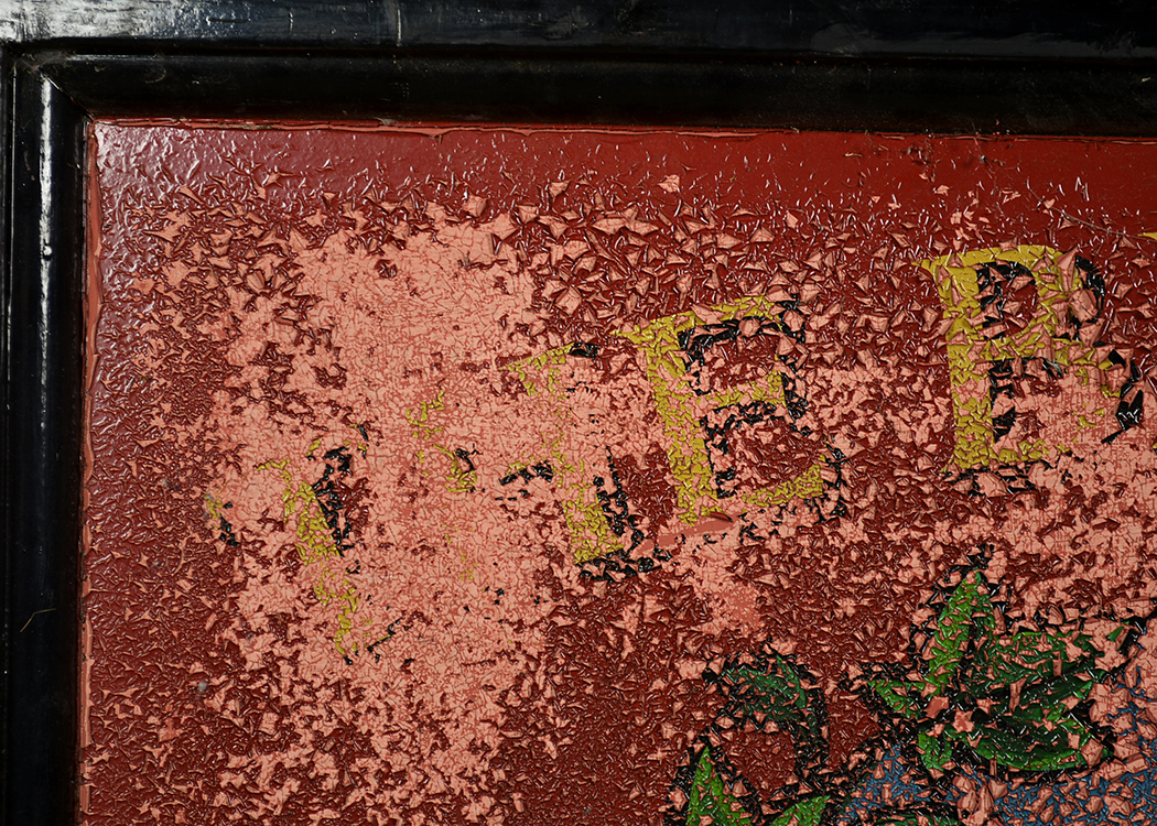 "The Bell Inn" Red Wooden English Pub Sign